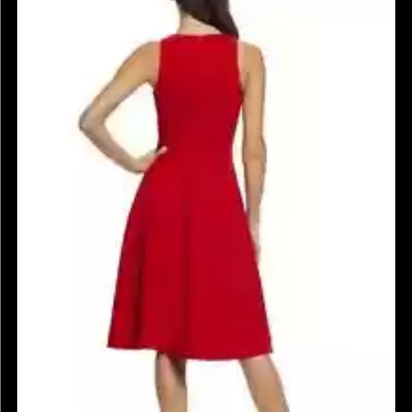 Dress the Population Catalina Vibrant Red Fit and Flare Dress Medium NEW NWT - Picture 8 of 12